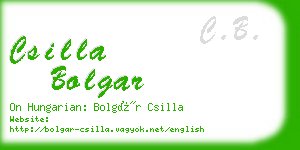 csilla bolgar business card